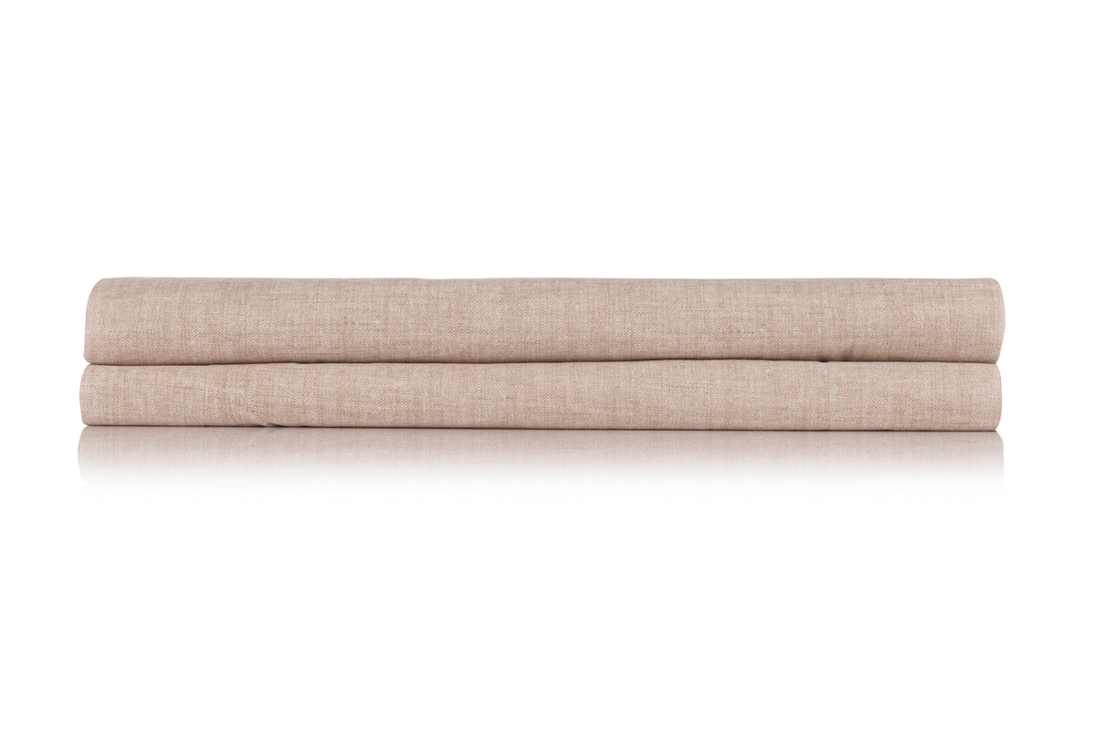 Zohome Topper Hoeslaken Lino Sandy Beige - 100% Katoen