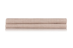 Zohome Topper Hoeslaken Lino Sandy Beige - 100% Katoen