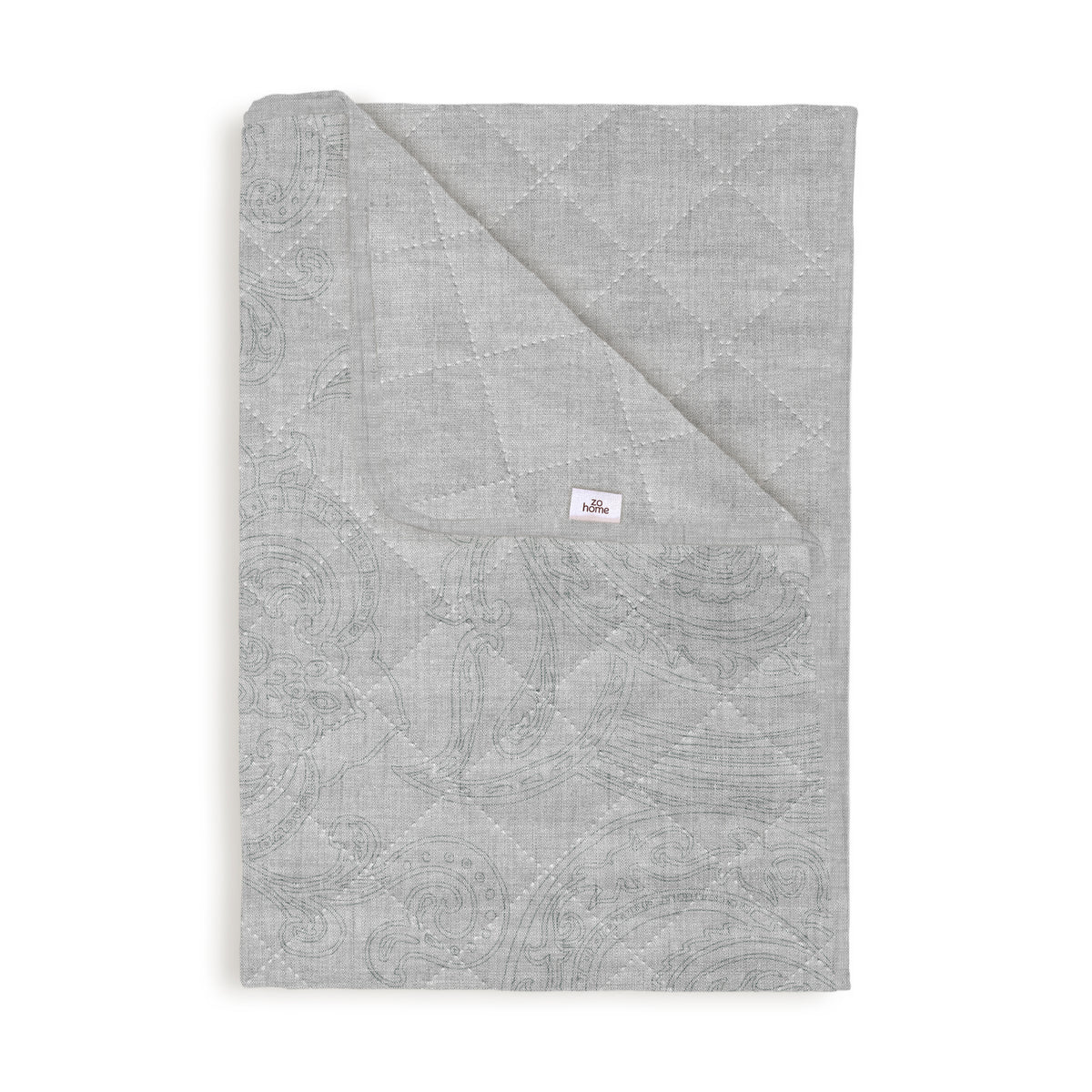 Zohome Sprei Paisley di Lino Dove Grey - 100% Polyester