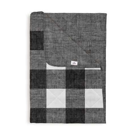 Zohome Bedsprei Quattro di Lino Dark Grey - 100% Polyester