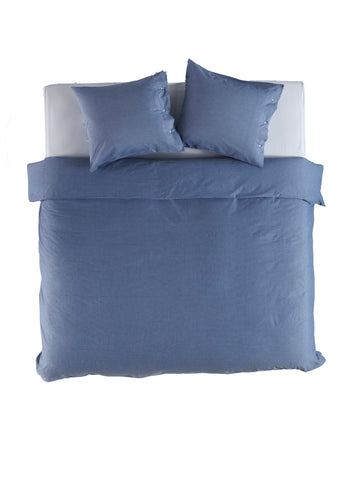 Yellow Dekbedovertrek Ostia Estate Blue - 100% Katoen