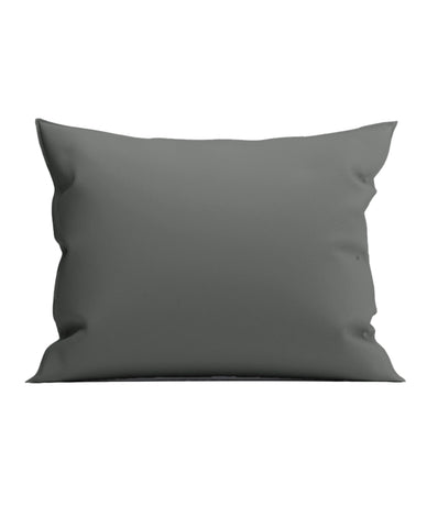 Yellow Kussensloop Suite Mumbai Beluga Grey - 100% Katoen-Perkal