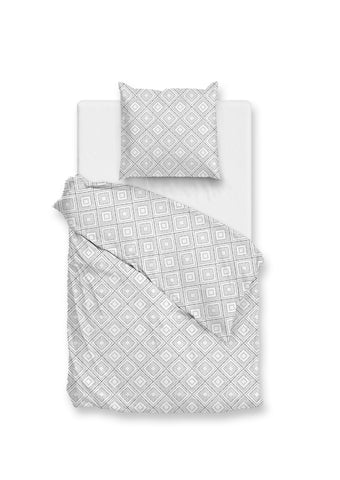 Zohome Dekbedovertrek Piastrella Crystal White - 100% Katoen-Perkal