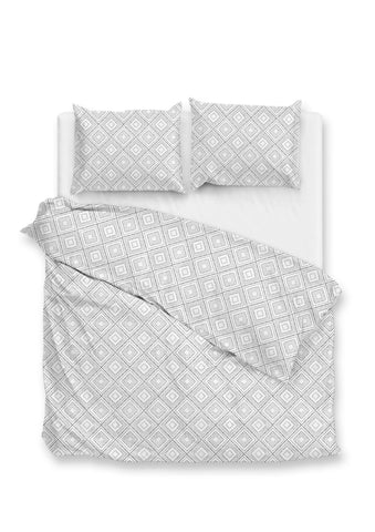 Zohome Dekbedovertrek Piastrella Crystal White - 100% Katoen-Perkal