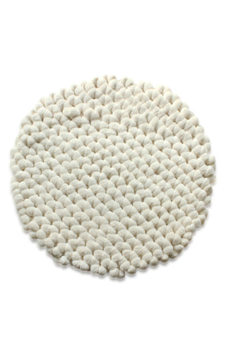 Heckettlane Badmat Antislip Lusso - Off-white - Ø60 cm - Wasbaar