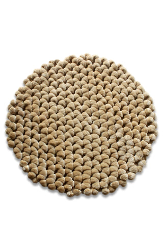 Heckettlane Badmat Antislip Lusso - Real Taupe - Ø60 cm - Wasbaar