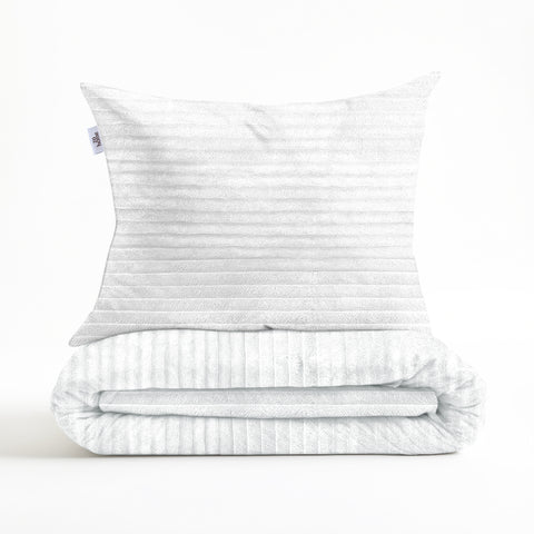 Zohome Dekbedovertrek Pile di Ribcord White - 100% Microvezel - sfeer/detail 3