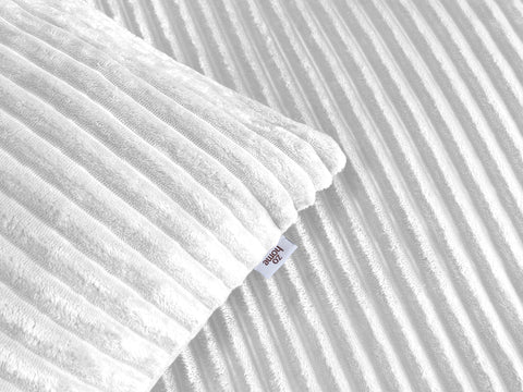 Zohome Dekbedovertrek Pile di Ribcord White - 100% Microvezel - sfeer/detail 2