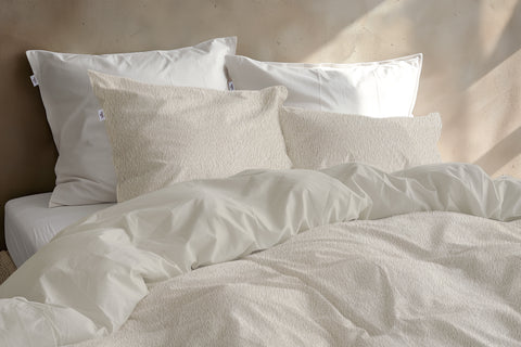 Zohome Dekbedovertrek Pile di Sherpa Off-White - 100% Microvezel - sfeer/detail 2