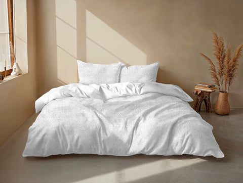 Zohome Dekbedovertrek Pile di Flanella White - 100% Microvezel - 240x200-220 cm