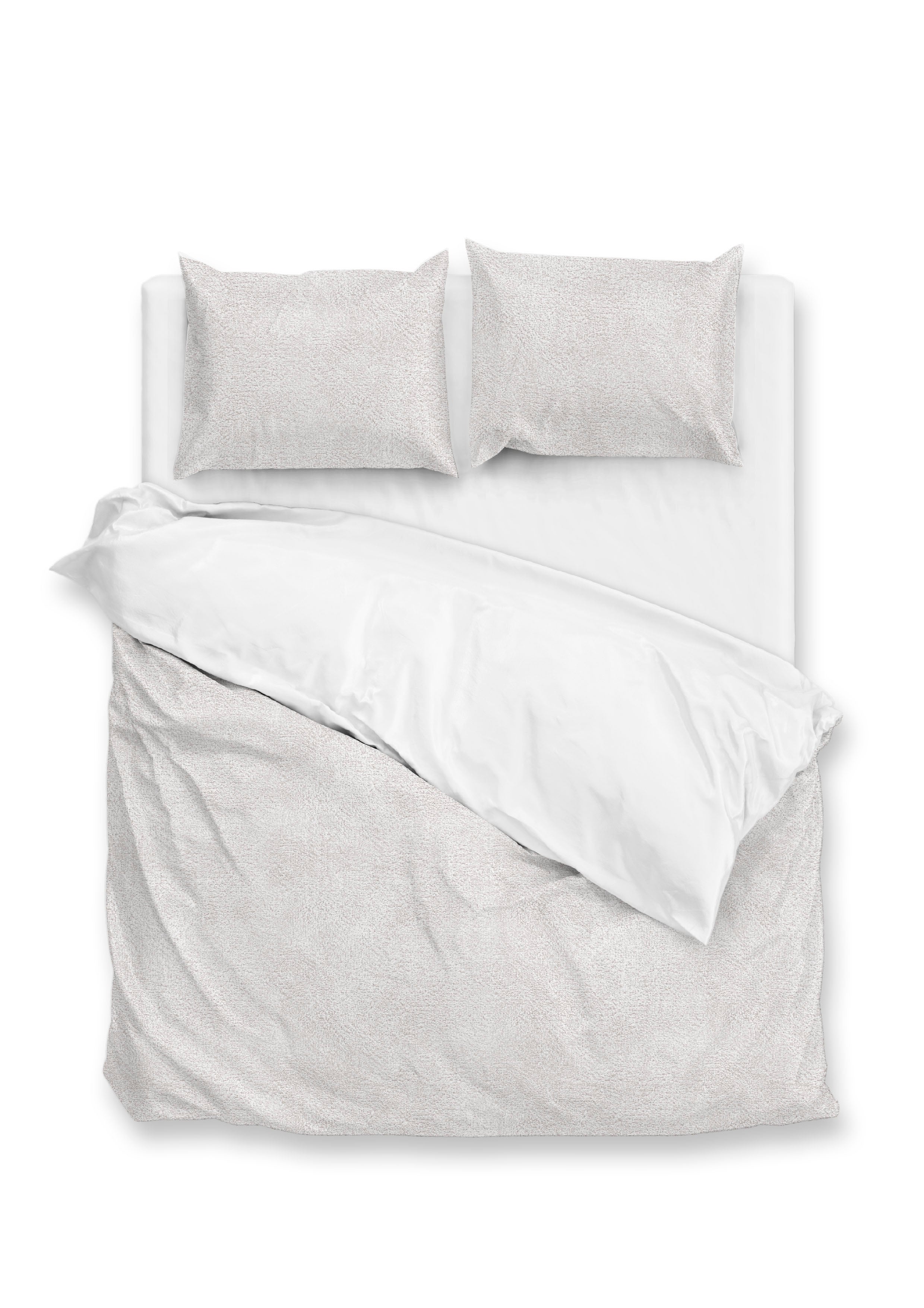 Zohome Dekbedovertrek Pile di Flanella White - 100% Microvezel - 240x200-220 cm