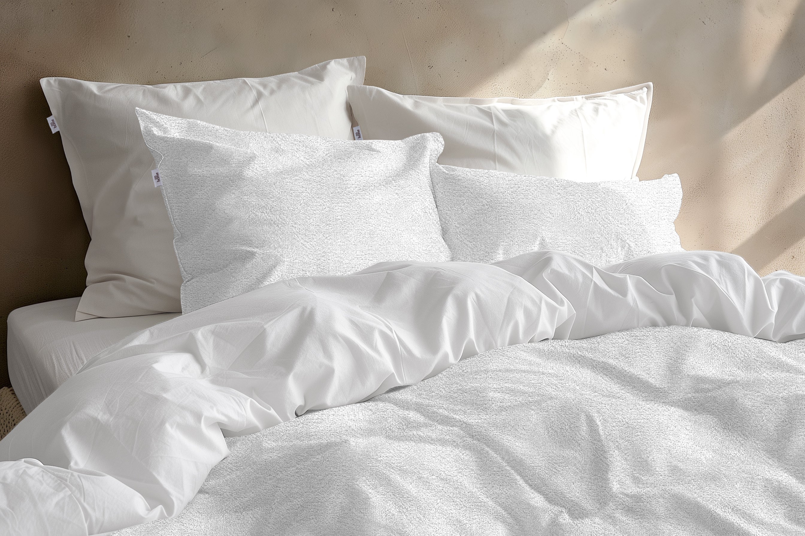 Zohome Dekbedovertrek Pile di Flanella White - 100% Microvezel - 240x200-220 cm