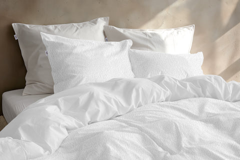 Zohome Dekbedovertrek Pile di Sherpa White - 100% Microvezel - sfeer/detail 2