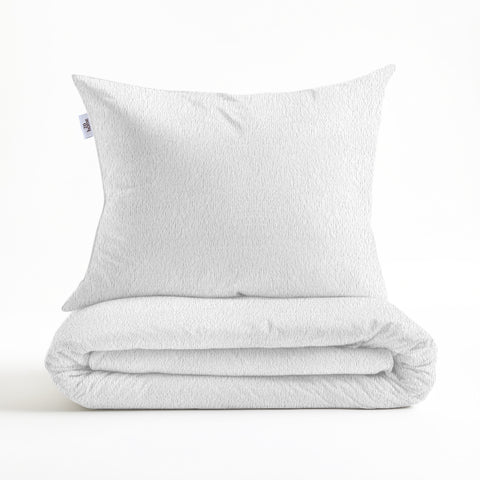 Zohome Dekbedovertrek Pile di Sherpa White - 100% Microvezel - sfeer/detail 4