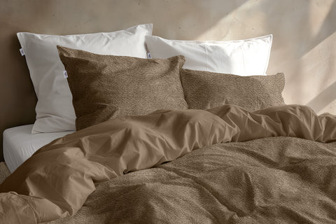 Zohome Dekbedovertrek Pile di Flanella Real Taupe - 100% Microvezel - 240x200-220 cm