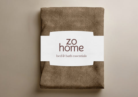 Zohome Dekbedovertrek Pile di Flanella Real Taupe - 100% Microvezel - 240x200-220 cm