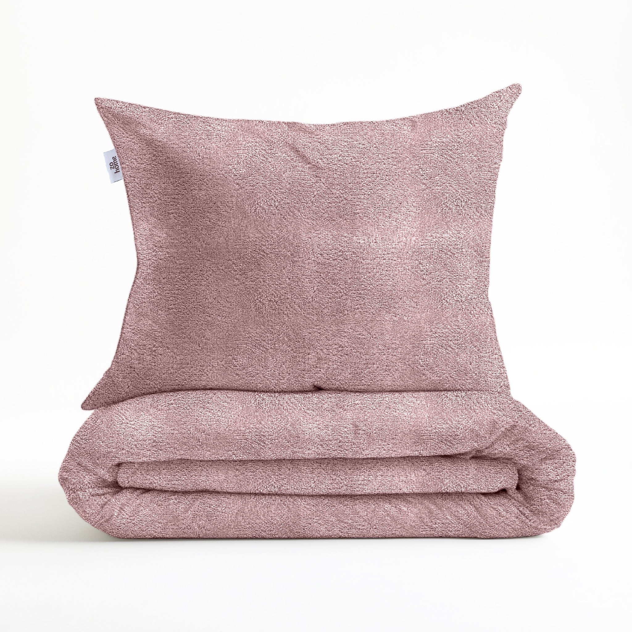 Zohome Dekbedovertrek Pile di Flanella Shady Pink - 100% Microvezel - 200x200-220 cm