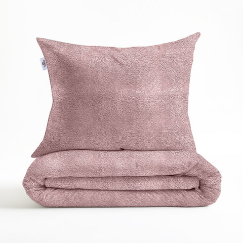 Zohome Dekbedovertrek Pile di Flanella Shady Pink - 100% Microvezel - 240x200-220 cm