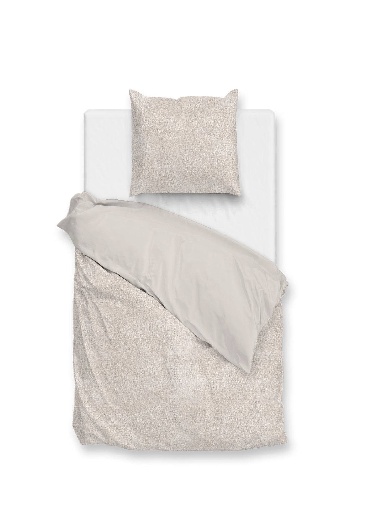 Zohome Dekbedovertrek Pile di Flanella Off-White - 100% Microvezel - 140x200 cm