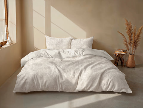 Zohome Dekbedovertrek Pile di Flanella Off-White - 100% Microvezel - 240x200-220 cm