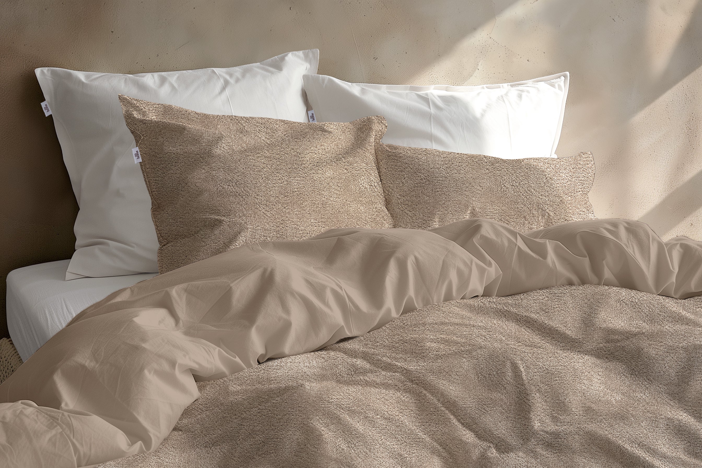 Zohome Dekbedovertrek Pile di Flanella Forest Sand - 100% Microvezel - 140x200 cm