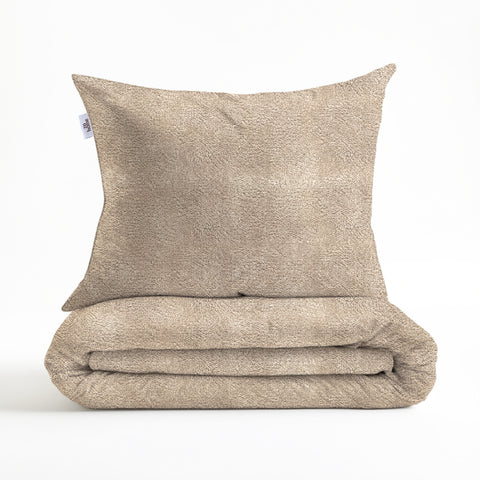 Zohome Dekbedovertrek Pile di Flanella Forest Sand - 100% Microvezel - 140x200 cm