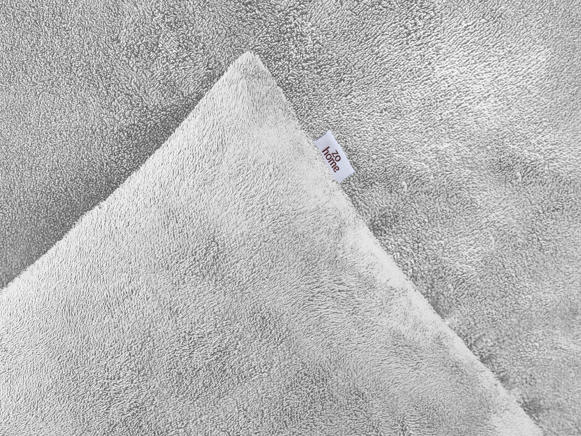 Zohome Dekbedovertrek Pile di Flanella Dove Grey - 100% Microvezel - 240x200-220 cm