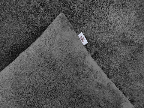 Zohome Dekbedovertrek Pile di Flanella Classic Antracite - 100% Microvezel - 200x200-220 cm