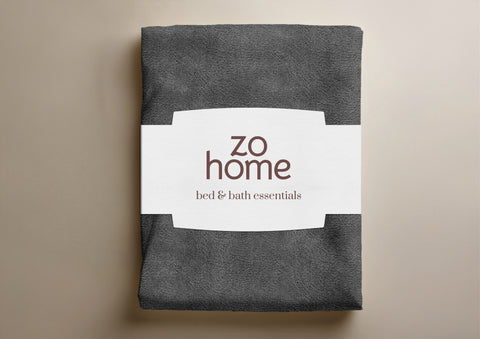 Zohome Dekbedovertrek Pile di Flanella Classic Antracite - 100% Microvezel - 240x200-220 cm