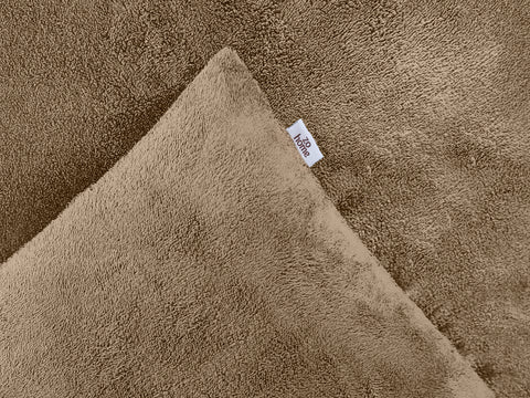 Zohome Dekbedovertrek Pile di Flanella Real Taupe - 100% Microvezel - 140x200 cm