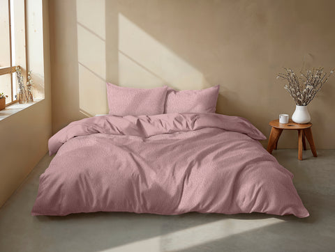 Zohome Dekbedovertrek Pile di Sherpa Shady Pink - 100% Microvezel - sfeer/detail 1