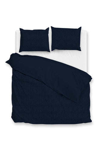 Zohome Dekbedovertrek Pile di Sherpa Navy Blue - 100% Microvezel - 240x200-220 cm