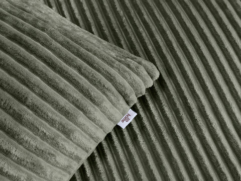 Zohome Dekbedovertrek Pile di Ribcord Army Green - 100% Microvezel - sfeer/detail 2