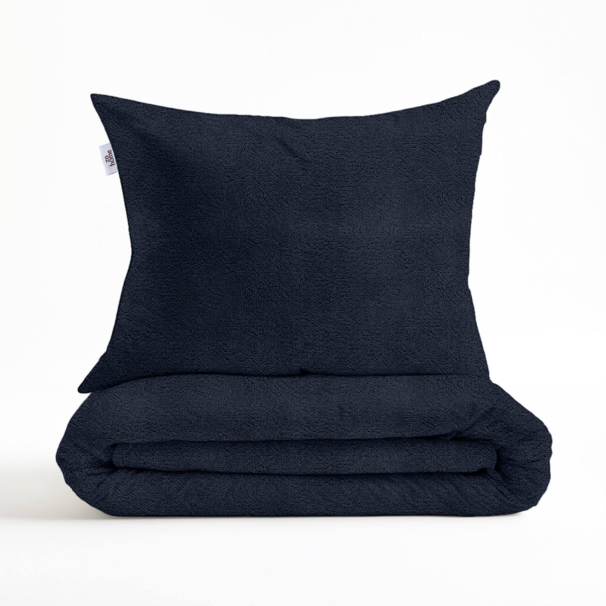 Zohome Dekbedovertrek Pile di Flanella Navy Blue - 100% Microvezel - 140x200 cm