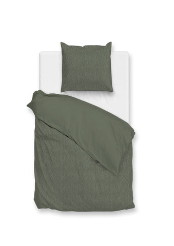 Zohome Dekbedovertrek Pile di Sherpa Army Green - 100% Microvezel - 140x200 cm
