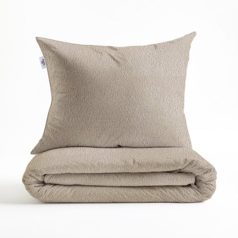 Zohome Dekbedovertrek Pile di Sherpa Forest Sand - 100% Microvezel - sfeer/detail 4