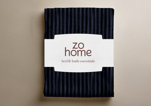 Zohome Dekbedovertrek Pile di Ribcord Navy Blue - 100% Microvezel - sfeer/detail 4