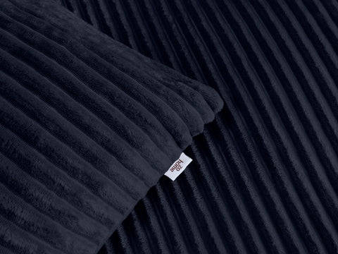 Zohome Dekbedovertrek Pile di Ribcord Navy Blue - 100% Microvezel - sfeer/detail 2