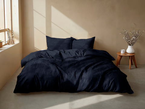 Zohome Dekbedovertrek Pile di Ribcord Navy Blue - 100% Microvezel - sfeer/detail 1