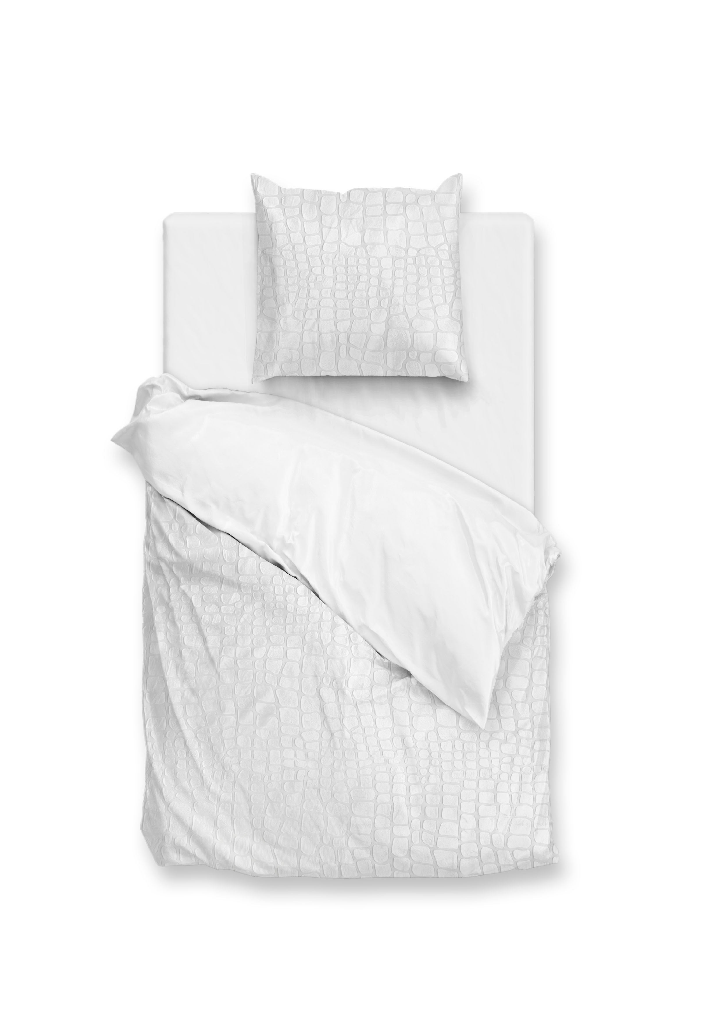 Zohome Dekbedovertrek Coccodrillo White - 100% Microvezel - 140x200 cm