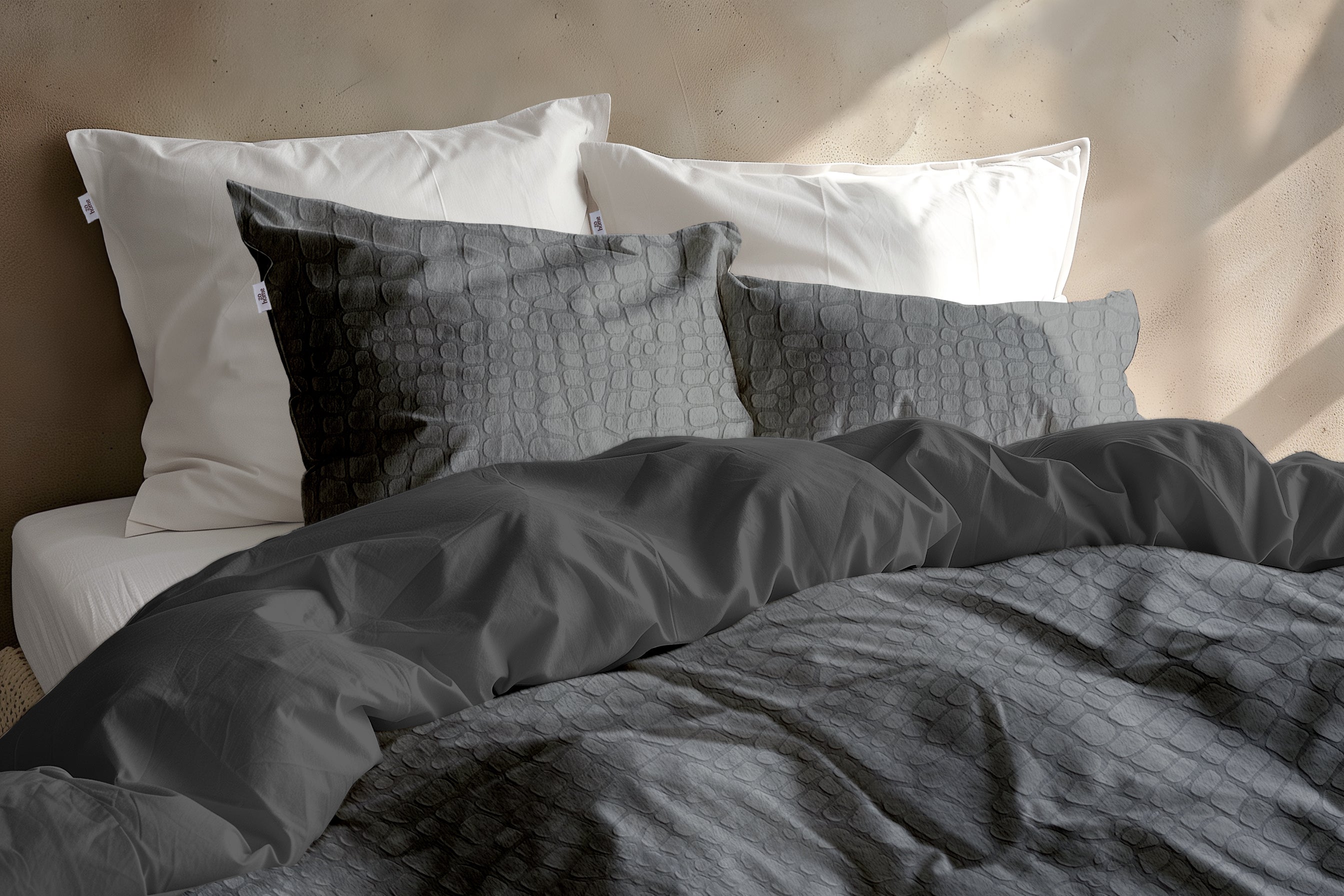 Zohome Dekbedovertrek Coccodrillo Classic Antracite - 100% Microvezel - 140x200 cm