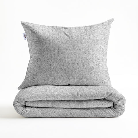 Zohome Dekbedovertrek Pile di Sherpa Dove Grey - 100% Microvezel - sfeer/detail 4