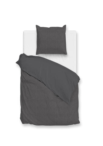 Zohome Dekbedovertrek Pile di Sherpa Classic Antracite - 100% Microvezel - 140x200 cm