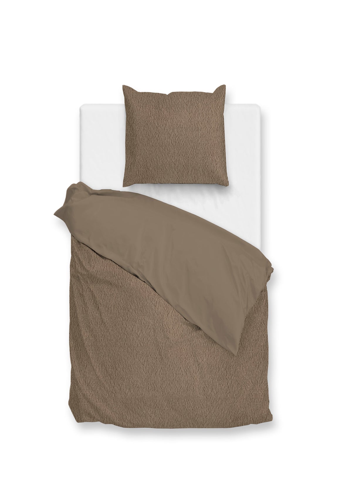Zohome Dekbedovertrek Pile di Sherpa Real Taupe - 100% Microvezel - 140x200 cm