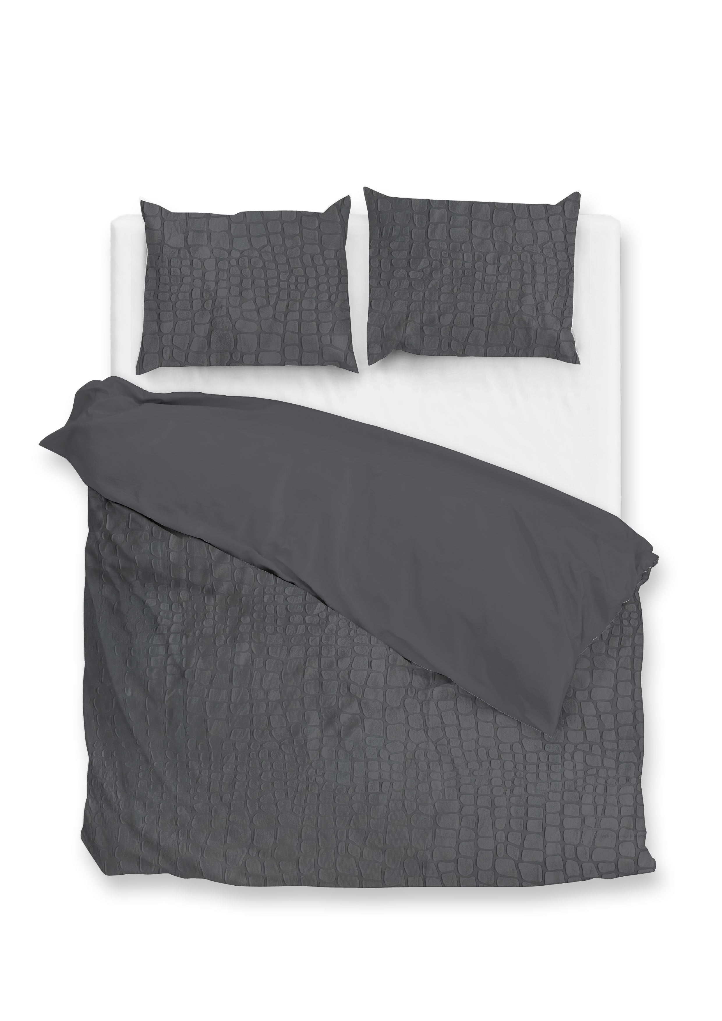 Zohome Dekbedovertrek Coccodrillo Classic Antracite - 100% Microvezel - 200x200-220 cm