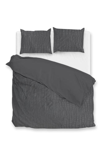 Zohome Dekbedovertrek Coccodrillo Classic Antracite - 100% Microvezel - 200x200-220 cm