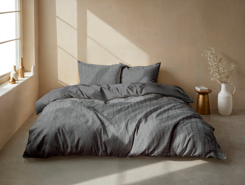 Zohome Dekbedovertrek Coccodrillo Classic Antracite - 100% Microvezel - 240x200-220 cm