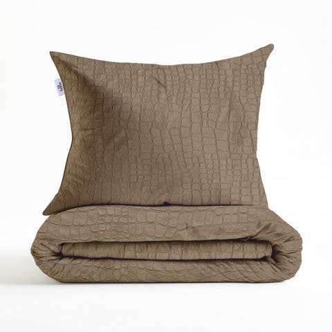 Zohome Dekbedovertrek Coccodrillo Real Taupe - 100% Microvezel - 140x200 cm