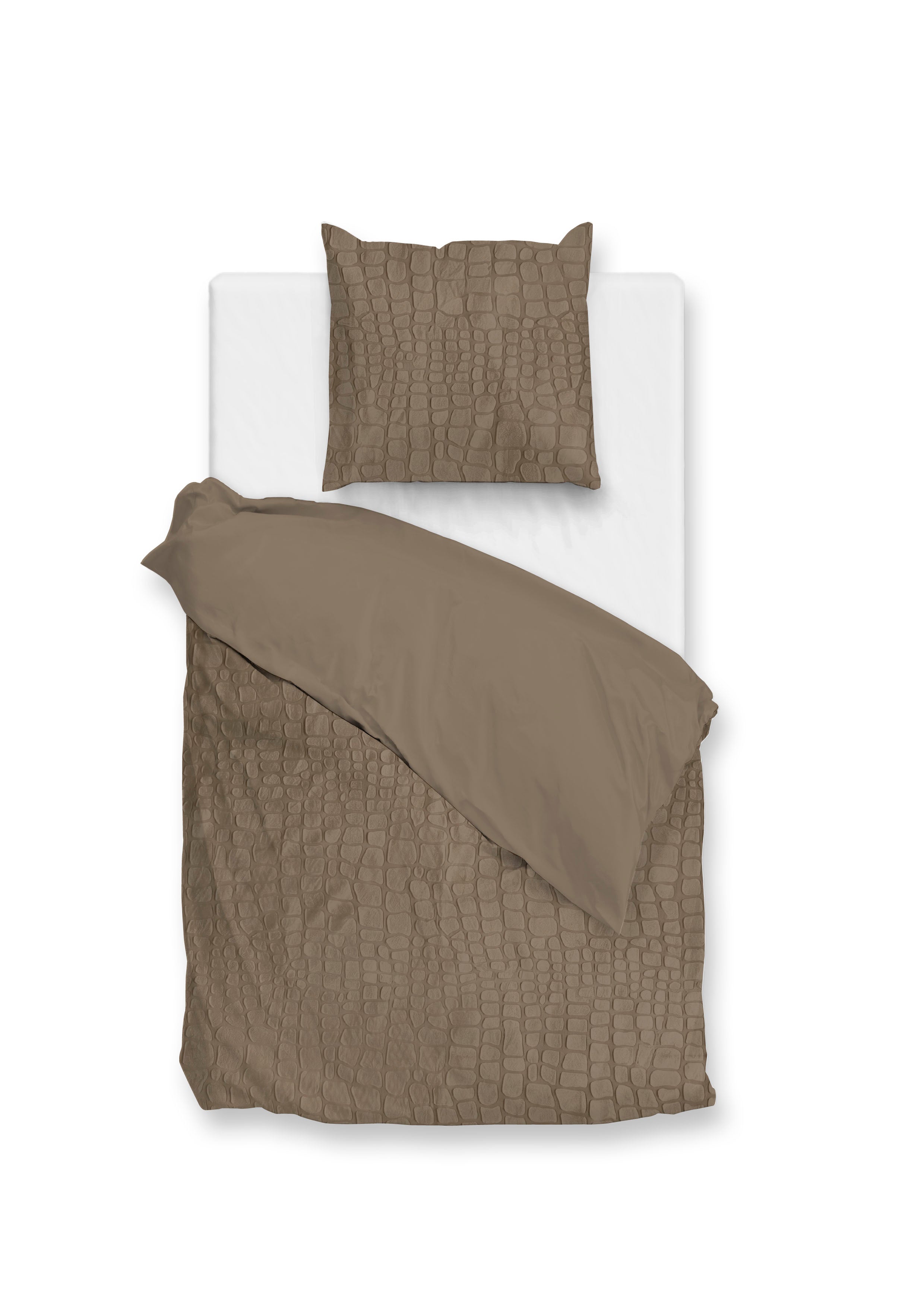 Zohome Dekbedovertrek Coccodrillo Real Taupe - 100% Microvezel - 140x200 cm