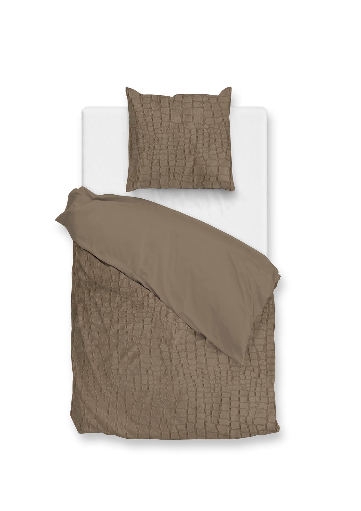Zohome Dekbedovertrek Coccodrillo Real Taupe - 100% Microvezel - 140x200 cm